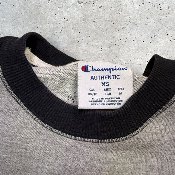 Champion Colorado Buffaloes Crewneck Sweatshirt XS Gray Black Embroidered Logo - Picture 8 of 10